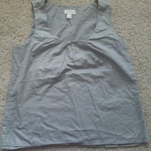 Silver, sleeveless top